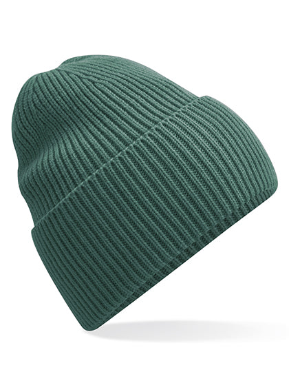 Oversized Cuffed Beanie in Marine Green, Größe One Size