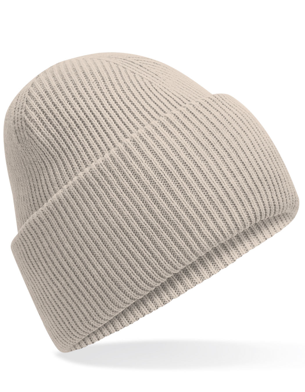 Classic Engineered Deep Cuffed Beanie in Natural Stone, Größe One Size
