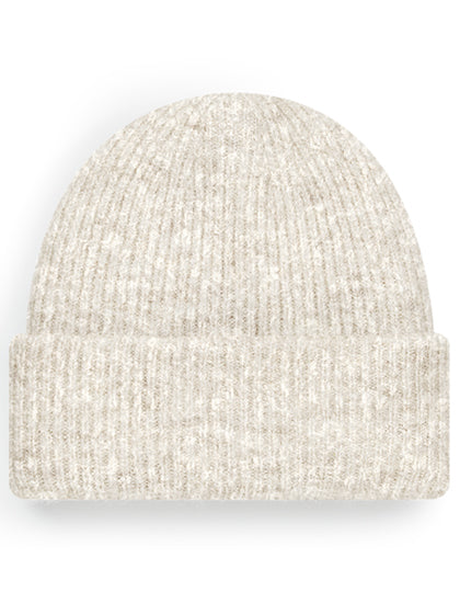 Cosy Ribbed Beanie in Almond Marl, Größe One Size