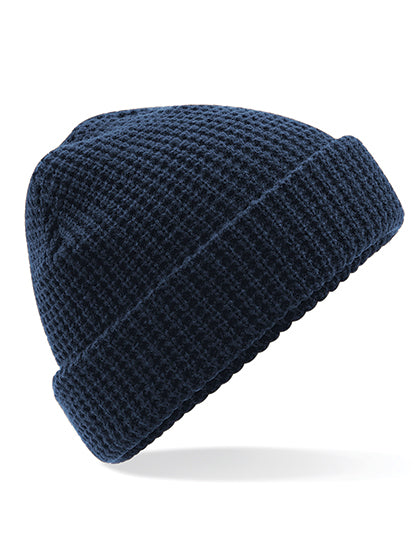 Classic Waffle Knit Beanie in French Navy, Größe One Size
