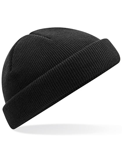 Recycled Mini Fisherman Beanie in Black, Größe One Size