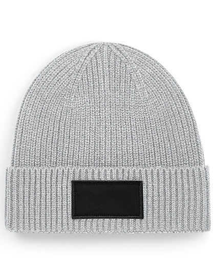Fashion Patch Beanie in Light Grey, Größe One Size