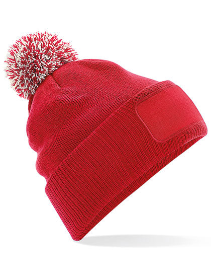 Snowstar® Patch Beanie in Classic Red, Größe One Size