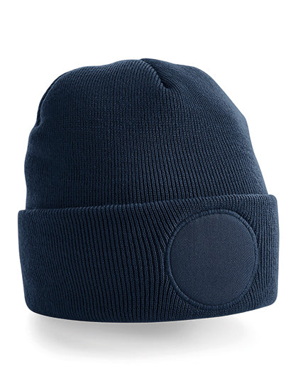 Circular Patch Beanie in French Navy, Größe One Size