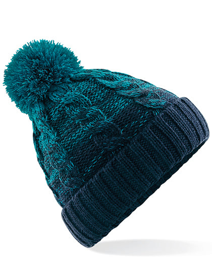 Ombré Beanie in Teal, Größe One Size