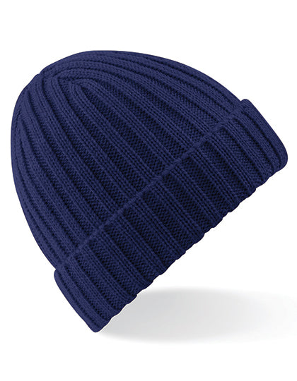 Chunky Ribbed Beanie in Oxford Navy, Größe One Size