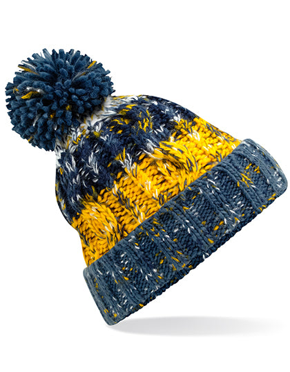 Corkscrew Pom Pom Beanie in Morning Frost, Größe One Size