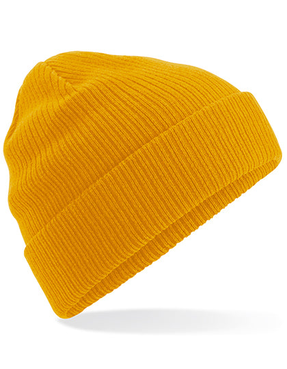 Organic Cotton Beanie in Mustard, Größe One Size