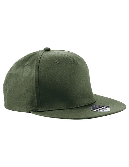 5 Panel Snapback Rapper Cap in Olive Green, Größe One Size