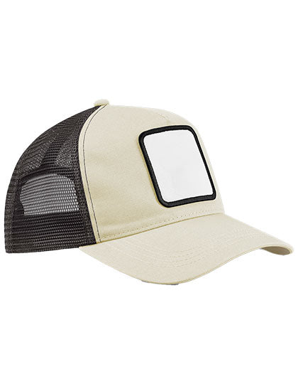 Appliqué Patch 5 Panel Trucker in Stone, Größe One Size