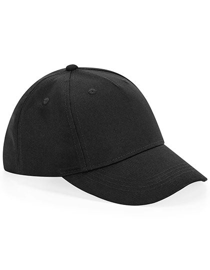 Junior Organic Cotton 5 Panel Cap in Black, Größe One Size