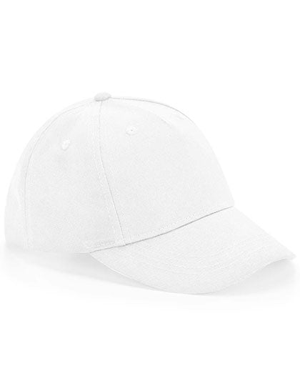 Junior Organic Cotton 5 Panel Cap in White, Größe One Size