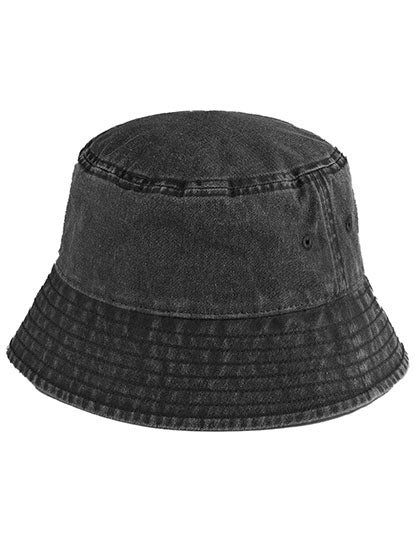 Vintage Bucket Hat in Vintage Black, Größe L/XL