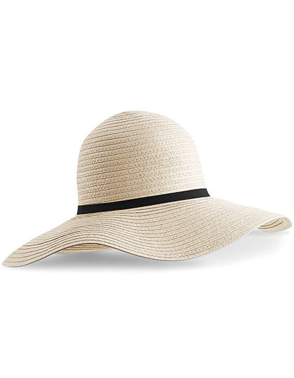 Marbella Wide-Brimmed Sun Hat in Natural, Größe One Size