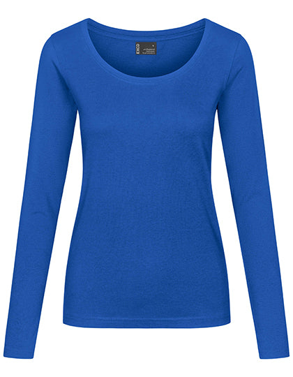 Women´s T-Shirt Long Sleeve in Cobalt Blue, Größe 3XL