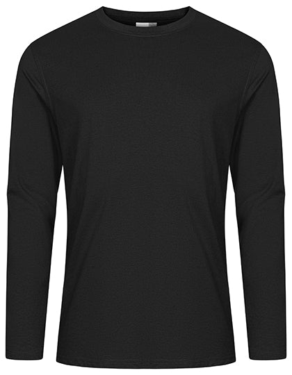 Men´s T-Shirt Long Sleeve in Black, Größe 5XL