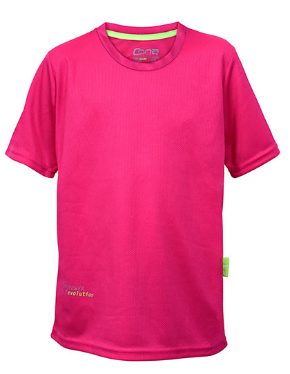 Kids Evolution Tech Tee in Magenta, Größe 176