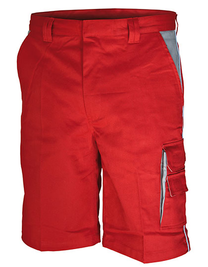 Contrast Work Shorts in Red, Größe 64