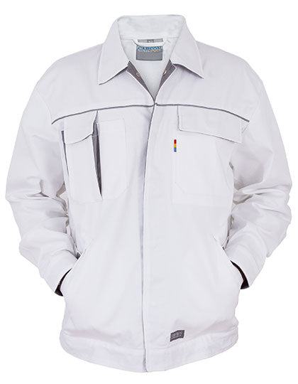 Contrast Work Jacket in White, Größe 64