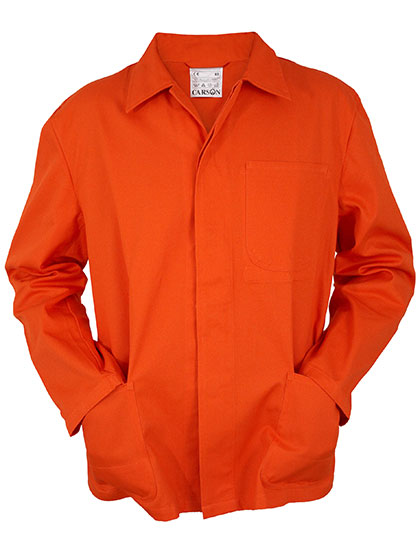 Classic Long Work Jacket in Orange, Größe 62
