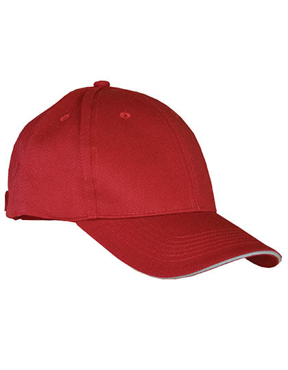 Contrast Sandwich Cap in Red, Größe One Size