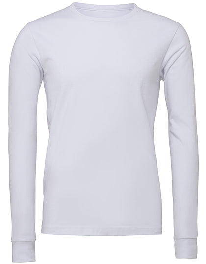 Unisex Jersey Long Sleeve Tee in White, Größe L