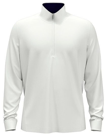 Men´s 1/4 Zip Pullover in Bright White, Größe 3XL