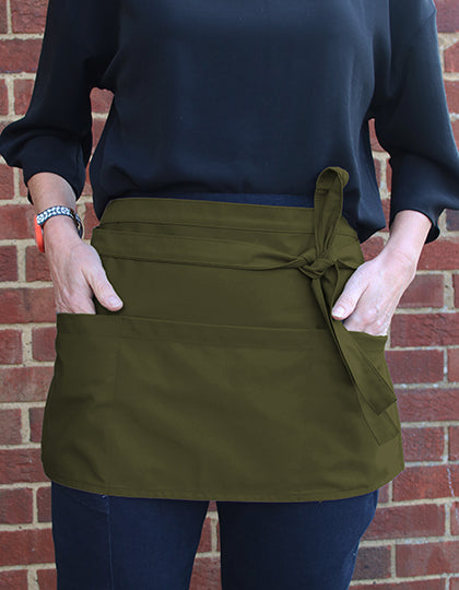 Money Pocket Apron in Olive, Größe 58 x 30 cm