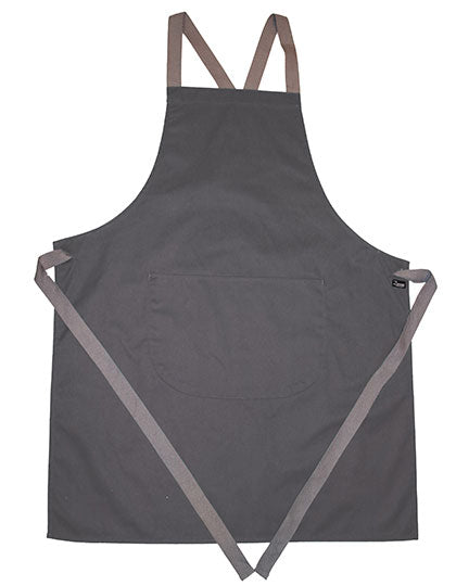 Apron With Grey Ties Crossover in Storm Grey, Größe 70 x 91 cm