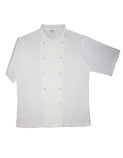 Short Sleeve Chef Jacket in White, Größe 4XL