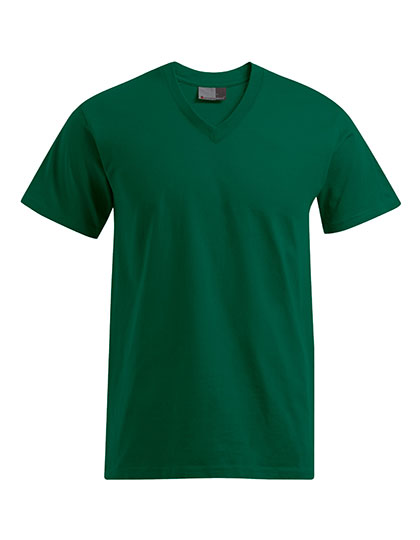 Premium V-Neck-T in Forest, Größe 5XL