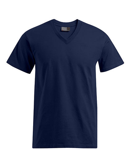 Premium V-Neck-T in Navy, Größe 5XL