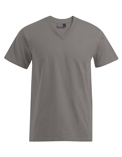 Premium V-Neck-T in New Light Grey (Solid), Größe 5XL