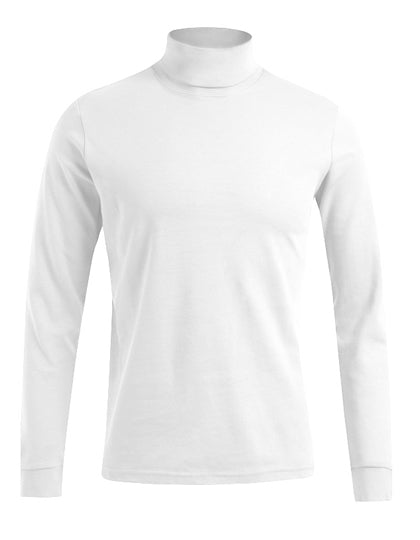 Men´s Turtleneck-T Long Sleeve in White, Größe 3XL