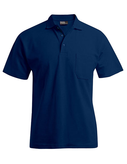 Men´s Heavy Polo Pocket in Navy, Größe 5XL