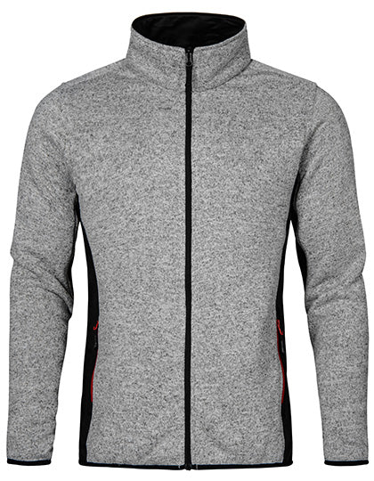 Men´s Knit Jacket Workwear in Heather Grey, Größe 5XL