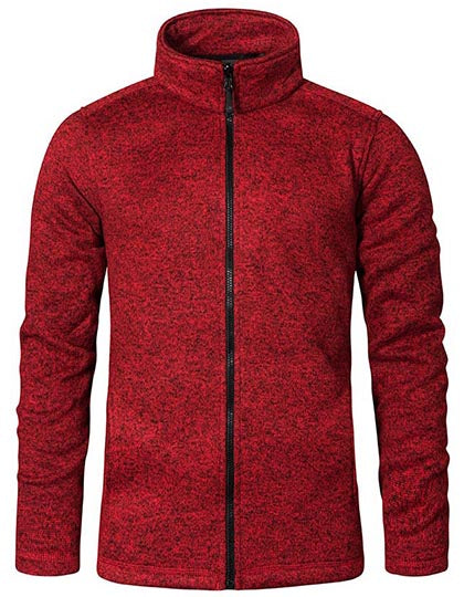 Men´s Knit Fleece Jacket C+ in Heather Red, Größe 5XL
