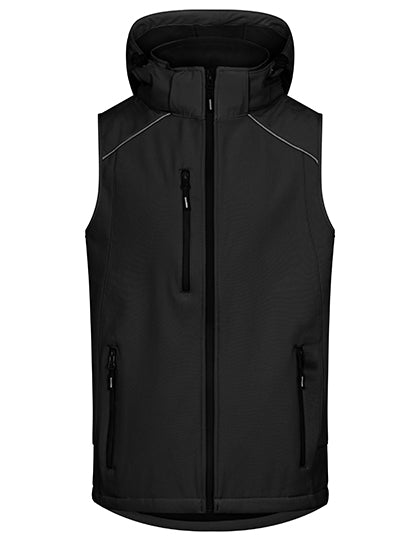 Men´s Softshell Vest in Black, Größe 5XL