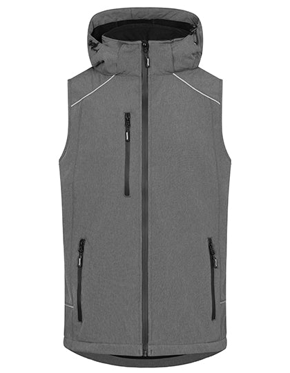 Men´s Softshell Vest in Heather Grey, Größe 5XL