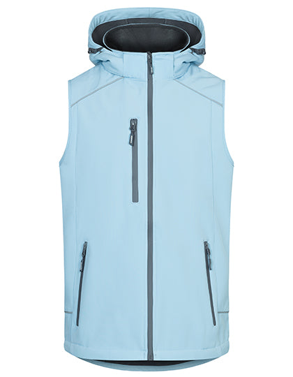 Men´s Softshell Vest in Ice Blue, Größe 5XL