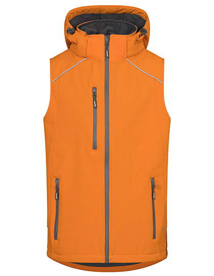 Men´s Softshell Vest in Orange, Größe 5XL