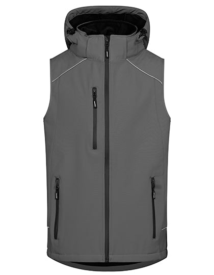 Men´s Softshell Vest in Steel Gray, Größe 5XL