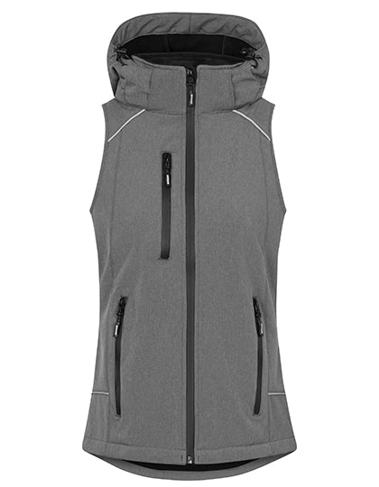 Women´s Softshell Vest in Heather Grey, Größe 3XL