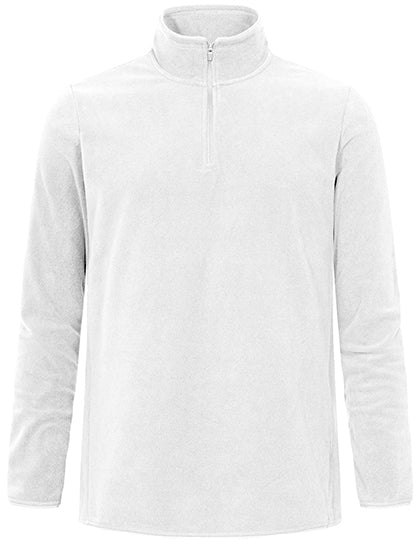 Men´s Recycled Fleece Troyer in White, Größe 5XL