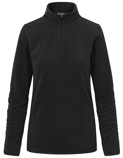 Women´s Recycled Fleece Troyer in Black, Größe 3XL