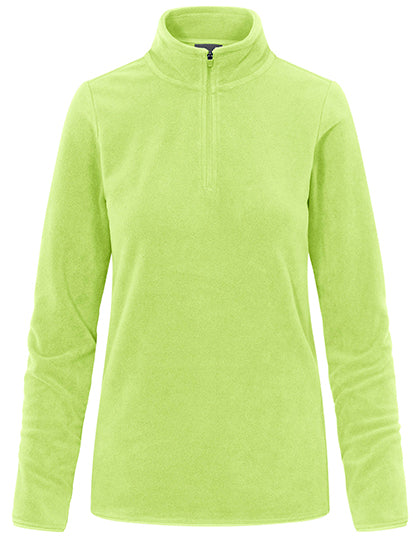Women´s Recycled Fleece Troyer in Lime Green, Größe 3XL