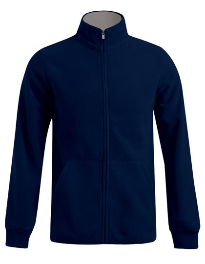 Men´s Double Fleece Jacket in Navy, Größe 5XL