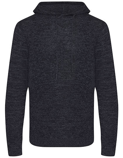 Iguazu Sustainable Knitted Hoodie in Charcoal, Größe XS