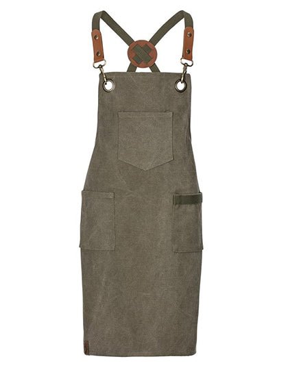 Kinderlatzschürze Canvas in Olive, Größe 60 x 45 cm