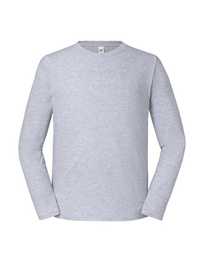 Iconic 195 Long Sleeve T in Heather Grey, Größe 5XL